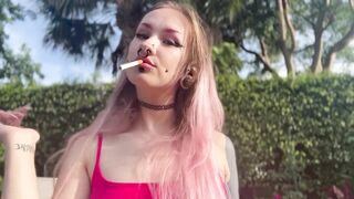 Pink Haired Tattooed Teen Uses You As Her Ashtray - POV Gentle Femdom