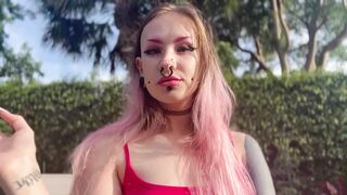 Pink Haired Tattooed Teen Uses You As Her Ashtray - POV Gentle Femdom