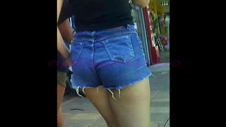 teen hot ass in shorts bunda gulosa da novinha gostosa