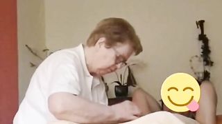 Massage Granny Takes Care Of Cock Cropped Cumshot At 1:54