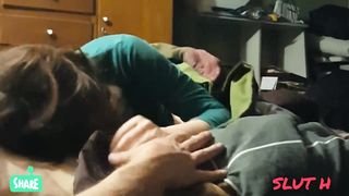 SLUT H - Wake Up Slutty Pussy Rubbed Moan and Sucking Cock