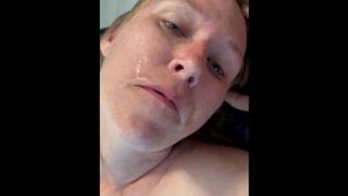 Cute Girl Gets Facial and Swallows Cum