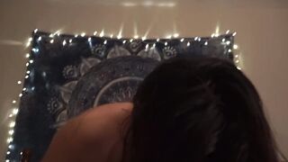 Hot sexy Latina rides my big dick while boyfriend is at work