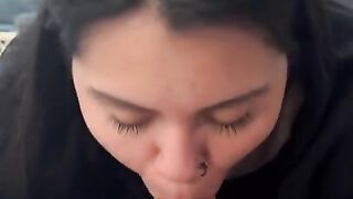 Latina receives cumshot from BWC