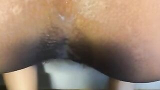 Cumming on teen butthole