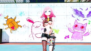 MMD Hentai 3D VTuber el_XoX Strips to "Tomboy"