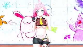 MMD Hentai 3D VTuber el_XoX Strips to "Tomboy"