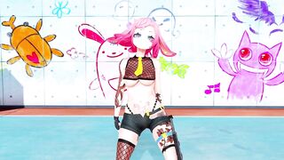 MMD Hentai 3D VTuber el_XoX Strips to "Tomboy"