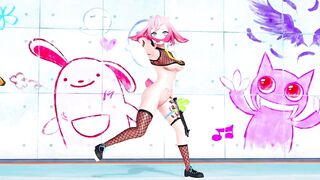 MMD Hentai 3D VTuber el_XoX Strips to "Tomboy"