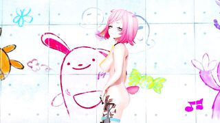 MMD Hentai 3D VTuber el_XoX Strips to "Tomboy"