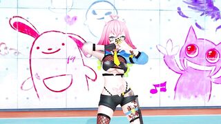 MMD Hentai 3D VTuber el_XoX Strips to "Tomboy"