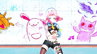 MMD Hentai 3D VTuber el_XoX Strips to "Tomboy"