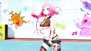 MMD Hentai 3D VTuber el_XoX Strips to "Tomboy"