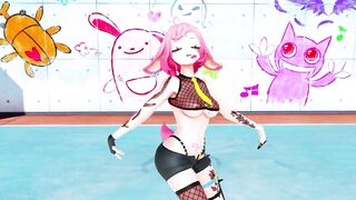 MMD Hentai 3D VTuber el_XoX Strips to "Tomboy"