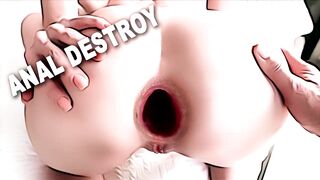 HARD ANAL DESTROY. HARDCORE FUCK. AMATEUR SMALL TEEN BIG ASS BIG TITS ROUGH FUCKED BIG COCK. CUM IN