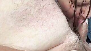 old man making me suck and ride his cock in his truck