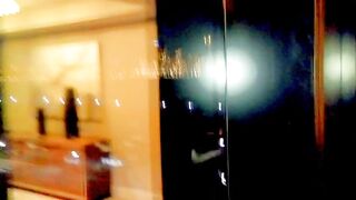 "I was dying to give a blowjob" Nympho milf naked & sucking in middle of busy hotel until caught