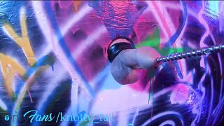 RAVE THEMED GLORY HOLE EGIRL MAKES SUBMISSIVE COCK CUM