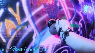 RAVE THEMED GLORY HOLE EGIRL MAKES SUBMISSIVE COCK CUM