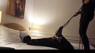 SLAVE gets Hogtied and left for hours