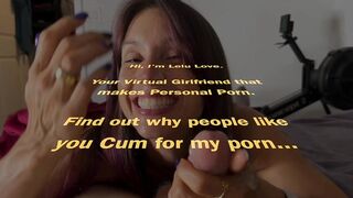 Barefoot babe teases & edges you during long slow blowjob/handjob to BIG facial cumshot - Lelu Love