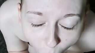 Blowjob by blue-eyed slut - Amateur Couple