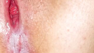 Massive pussy convulsions from the wife cumming close up