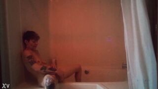 Dildo fucking in shower