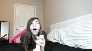 Braces Teen Sucks and Rides Dildo