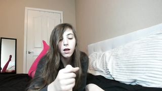 Braces Teen Sucks and Rides Dildo