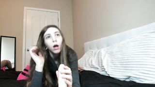 Braces Teen Sucks and Rides Dildo