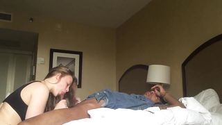 Horny White Chick Using Black Cock for Her Pleasure