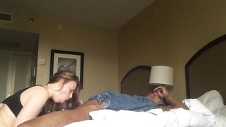 Horny White Chick Using Black Cock for Her Pleasure