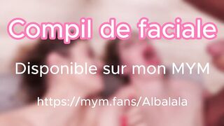 Compil de cumshot éjaculation faciale de qualité, j'adore le partager avec mes copines