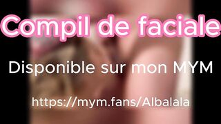 Compil de cumshot éjaculation faciale de qualité, j'adore le partager avec mes copines