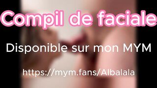 Compil de cumshot éjaculation faciale de qualité, j'adore le partager avec mes copines