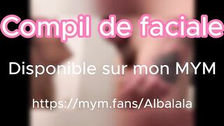 Compil de cumshot éjaculation faciale de qualité, j'adore le partager avec mes copines