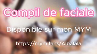 Compil de cumshot éjaculation faciale de qualité, j'adore le partager avec mes copines