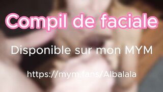 Compil de cumshot éjaculation faciale de qualité, j'adore le partager avec mes copines