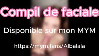 Compil de cumshot éjaculation faciale de qualité, j'adore le partager avec mes copines