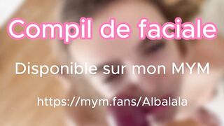 Compil de cumshot éjaculation faciale de qualité, j'adore le partager avec mes copines