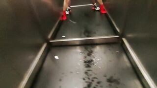 I fucked my neighbor's horny wife in a public elevator