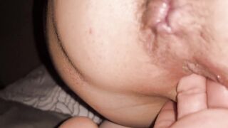 MILF passionately sucks my dick and drools from fingering. mom cums from doggystyle fucking????