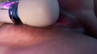 MILF squirts on camera while cumming hard with vibrator