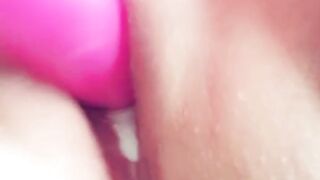 Fucking my pussy with my pink dildo *full video on manyvids*