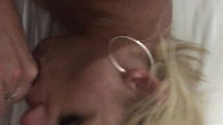 Soul Snatching MILF blowjob close up blowing his huge load in my mouth