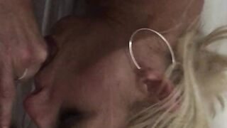 Soul Snatching MILF blowjob close up blowing his huge load in my mouth