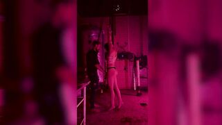 Slut bondage hanging and spanking