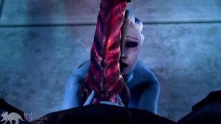 Liara worships Shadow Brokers monster cock for info Mass Effect