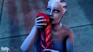 Liara worships Shadow Brokers monster cock for info Mass Effect